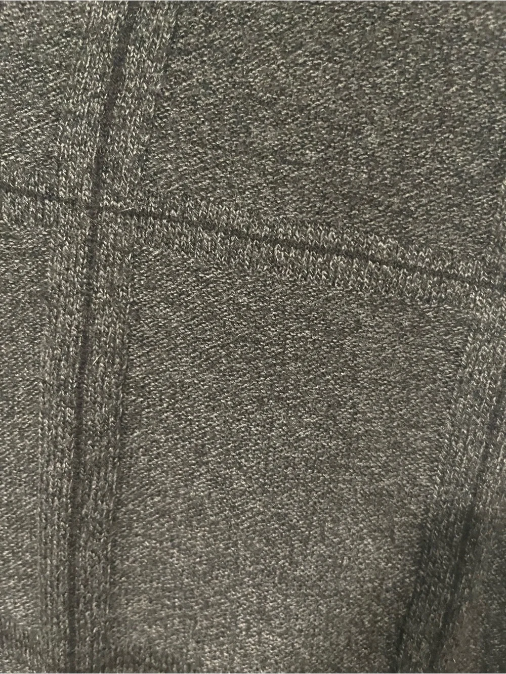 Geoffrey Beene Dark Charcoal Windowpane V-Neck Sweater Vest - Picture 2 of 4